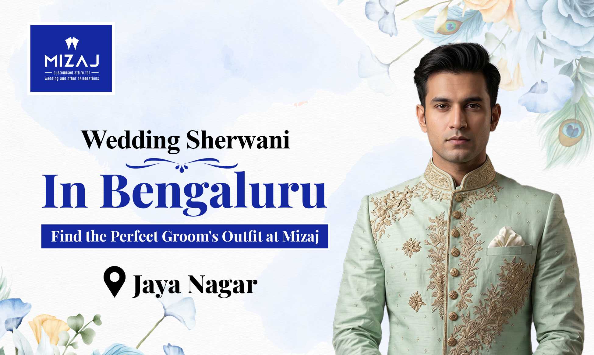 Wedding Sherwani in Bengaluru: Find the Perfect Groom’s Outfit at Mizaj